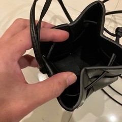 未使用 牛革 ショルダーバッグ 黒 ブラックの画像