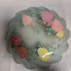 大皿　ガラス皿　ガラスプレート　ヴィンテージ風 果物　菓子入れの画像
