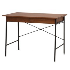 【使用感あり】デスク　ウォルナット　引き出し付きの画像