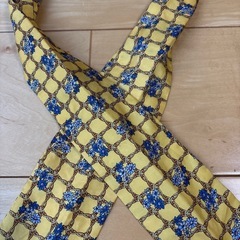 fil a fil フィルアフィル　シルクリボン　フランス製　黄色　花柄の画像