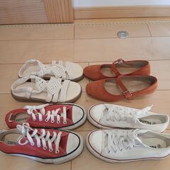 ■美品■4足まとめコンバーススニーカーサンダルパンプスの画像