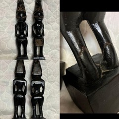 アジアン　木の置物の画像