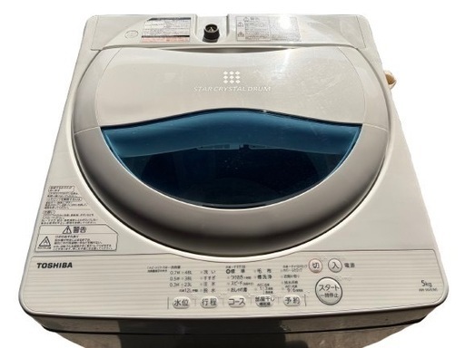 TOSHIBA　洗濯機　AW-5G5 5.0Kg   17年製