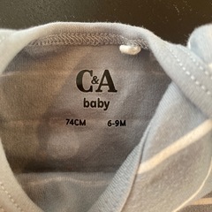 ペンギン柄ロンパース 74CMの画像