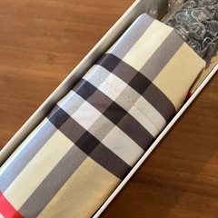 未使用 折りたたみ傘 チェック柄の画像