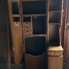 【予約済】鏡台 化粧台 幅63cm 奥行44cm 高さ171cm 　【多可町】の画像