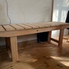 ハンドメイド　木製ベンチの画像