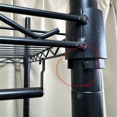 ブラック　メタルラック　ハンガーラックの画像