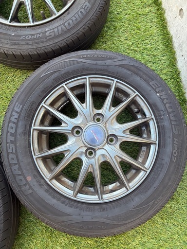 ノーマルタイヤ　アルミホイール　4本セット　NBOX ムーブ　プレオ　ワゴンR 他 　145/80/R13