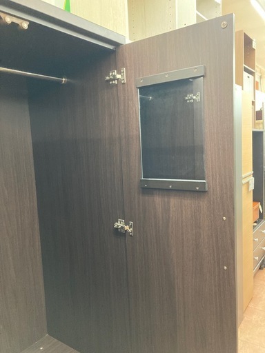 ?大川家具?クローゼット?収納?ブラウン?木目調?2596