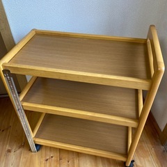 木製ワゴンキャスター付きの画像