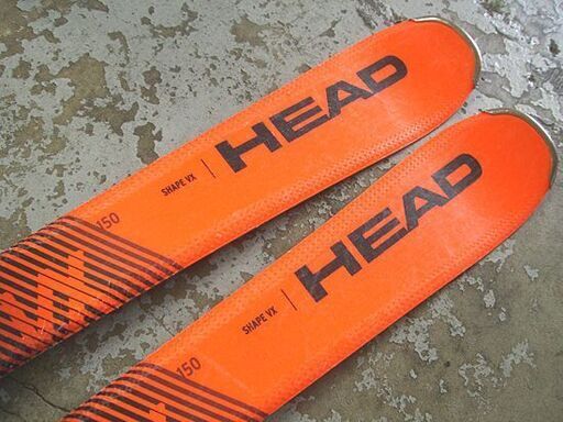 150cm カービングスキー HEAD SHAPE VX ビンディング、ポール付き ソール長 (約)267～358mm ヘッド 札幌市