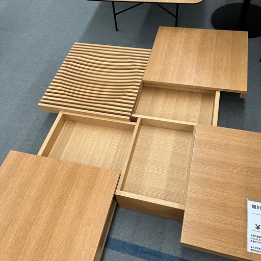 1009102955392旭川家具　リビングローテーブル