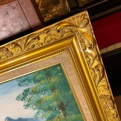 アンティーク絵画　油絵の画像