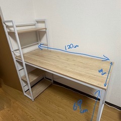 2/23手渡し　棚付きデスク（女性使用分）の画像