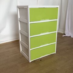 No.216 チェスト4段　グリーン（豊橋市収集業務課リユース家具）の画像