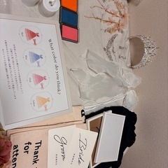 結婚式セット（ドレス白、黄もつけれます）の画像