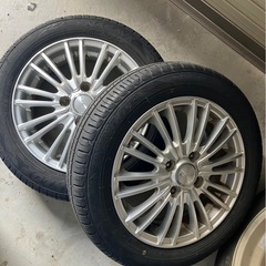 バリ山　ラジアルタイヤ付き　アルミホイール　タント　コンテ　ムーブ　軽自動車に！の画像