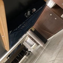 折りたたみこたつテーブル　2021年製　※土台フレーム反り・角キズあり。の画像