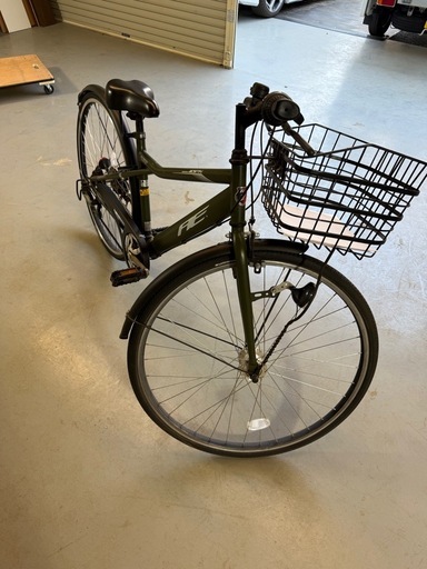 　　アメリカンイーグルカゴ付き自転車　カーキ色　