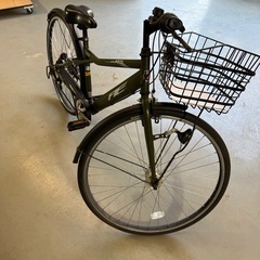 　　アメリカンイーグルカゴ付き自転車　カーキ色　の画像