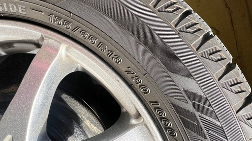 ⚠️本日限り‼️‼️ 値下げしました‼️‼️155/65/r13 ホイールセット‼️  ほぼ新品‼️