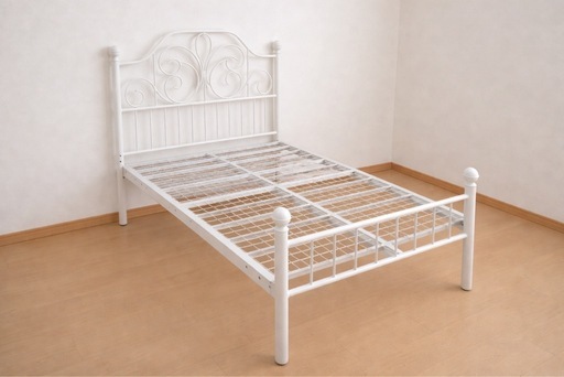 ニトリ シングルベッドフレーム 白 ホワイト 女の子＊子供用にも