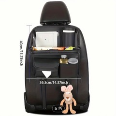 テーブル付き車内収納ホルダー ベージュの画像