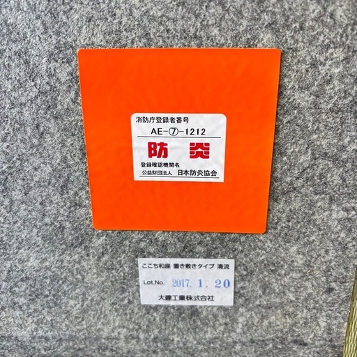 ここち和座 置き敷きタイプ 置き畳 薄畳 大建工業 YQ5801-3 グリーン 6枚組