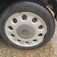 ダイハツ ミラココア純正 鉄ホイール＋ホイールキャップ付き4本セットの画像