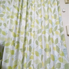 ニトリの柄カーテンの画像