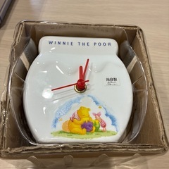 くまのプーさん　陶器置時計の画像