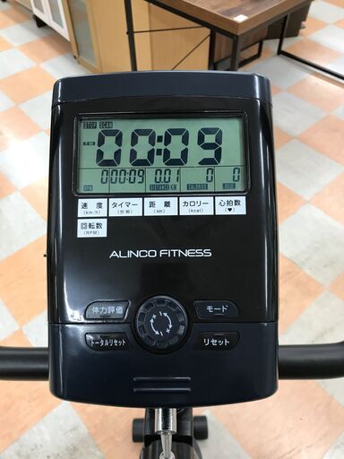 ＼家具＊家電のお店／【ｼﾞｬﾝｸﾞﾙｼﾞｬﾝｸﾞﾙ石川金沢店】エアロバイク アルインコ AFB5017 ブラック ＊現状販売