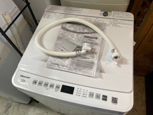 Hisense 5.5kg洗濯機 HW-55E4W 2025年製　中古