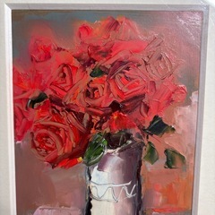 薔薇　絵画　額入の画像