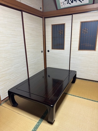 商談中 座卓 指物家具　井上昇山作　花梨(カリン)材