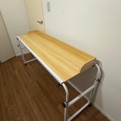 伸縮デスク 長テーブル キャスター付きの画像