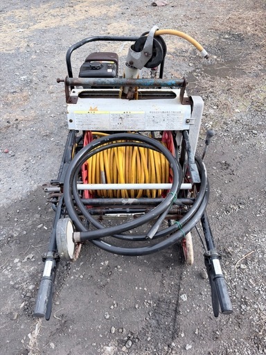中古 共立 自走キャリー エンジンセット動噴 VSC3510G SP351 4馬力 動噴 噴霧器 噴霧機 農機具 農具
