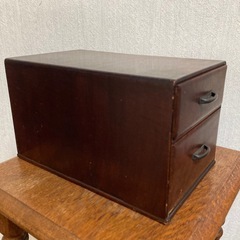 【昭和レトロ 小引き出し】 2段 ミニチェストの画像
