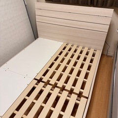 ニトリ　セミダブルベッド 引き出し付きヘッドボードフレームのみの画像