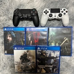 PS4＋ソフト5本セット売りの画像