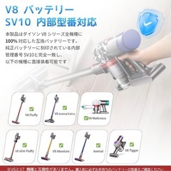 新品 掃除機用バッテリー ダイソン対応 大容量 残量表示機能の画像