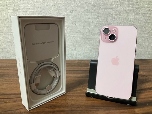 美品 Iphone 15 128GB ピンク *純正バッテリー96%*