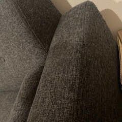 2人掛けソファ　黒　シンプルの画像