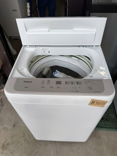 NO B760?福岡市内配送設置無料✨?全自動洗濯機 Fシリーズ ニュアンスベージュ NA-F60B14-C [洗濯6.0kg /乾燥