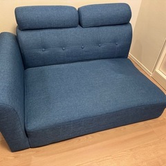 【無料】2人掛けソファ・オットマンセットの画像