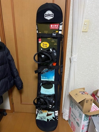 【153cm】スノーボード3点セット！初心者、デビューの方お買い得です。 