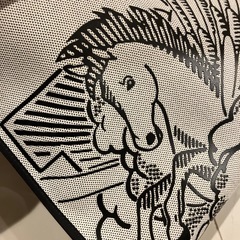 一度使用 牛革×布　ショルダーバッグの画像