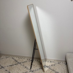 全身鏡 スタンドミラー ナチュラル 北欧風の画像