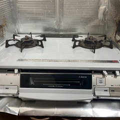 プロパン用コンロ Rinnai(リンナイ) KG-M6090 グリル付二口ガステーブルコンロの画像